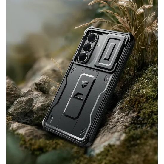 Dexnor 360 Kickstand Camprotector θήκη Samsung Galaxy S26 Plus, μαύρη