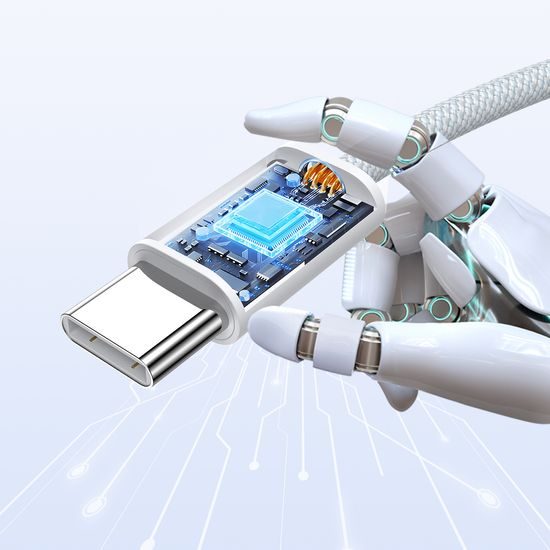 Dudao L6C kabel USB-C - USB-C, PD 30 W, 2 m, svetlo modra