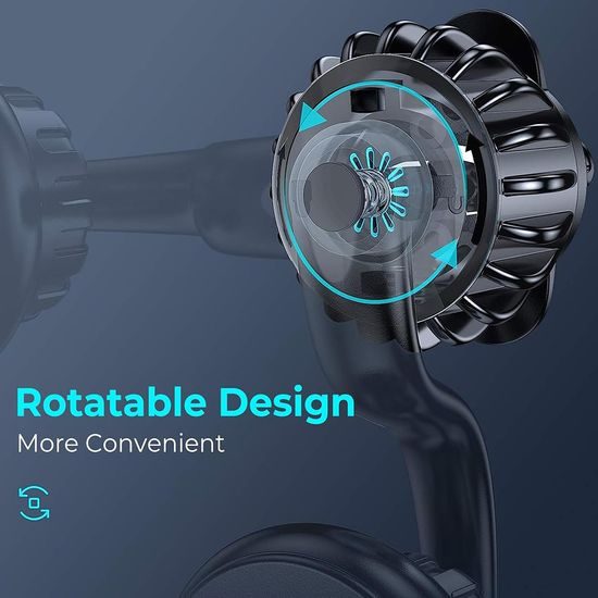 Lisen Βάση Αυτοκινήτου MagSafe Καθολική για Αεραγωγό, μαύρη