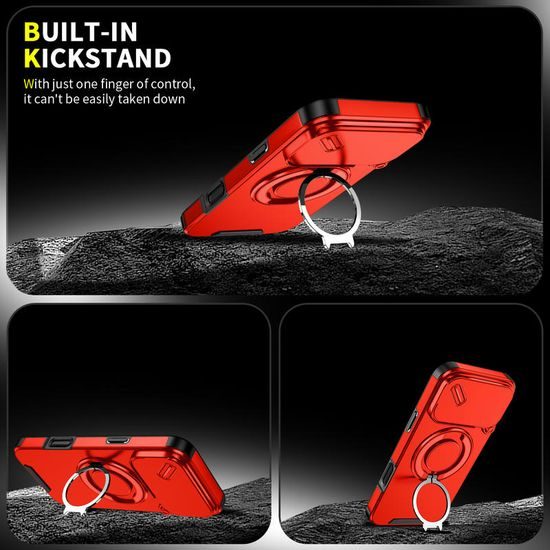 Camslide Stand etui, iPhone 18 Pro Max, rdeč