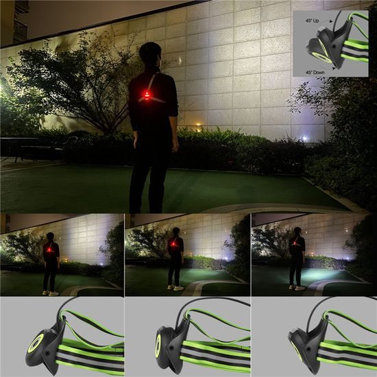 West Biking Tragbare LED Fahrradlampe und Lauflampe - USB Aufladbar - 500 Lumen