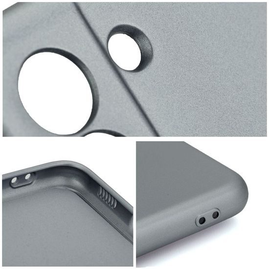 Metallic ovitek, iPhone 15 Plus, siv