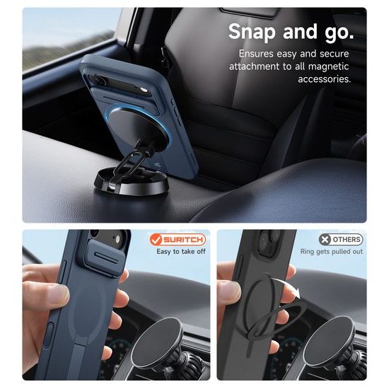 Suritch MagSafe Kickstand Camprotector θήκη iPhone Air, μπλε