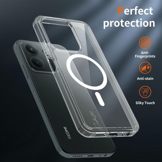 Διάφανη θήκη Magsafe, Xiaomi Redmi 15C, διαφανής