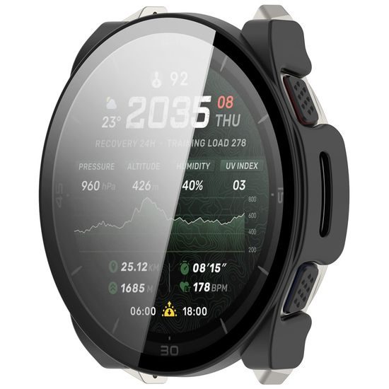 Techsuit Defense360 Pro Schutzhülle für Amazfit Cheetah 2 Ultra - Gehärtetes Displayschutzglas - Schwarz