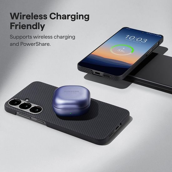 Techsuit Aramid Fiber MagSafe Schutzhülle für Samsung Galaxy S26 - Premium Hülle mit Magnetfunktion - Schwarz