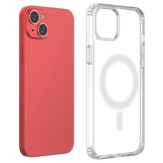 Clear Magnetic Case z MagSafe, iPhone 15 Plus, prozoren