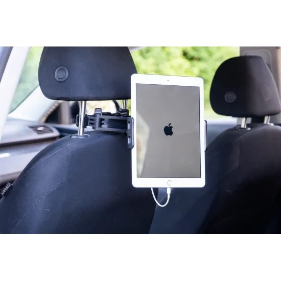 Univerzális tablettartó FIXED Tab Passenger 2 fejtámlára rögzítéssel és állítható karral, fekete