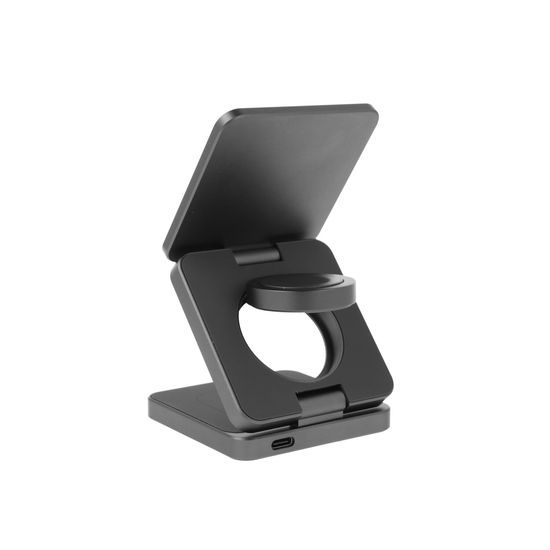 JP kokkupandav 3-in-1 juhtmevaba Qi laadija alumiinium 15W – hall