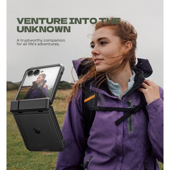 Dexnor 360 Kickstand obal Samsung Galaxy Z Flip 7, černý