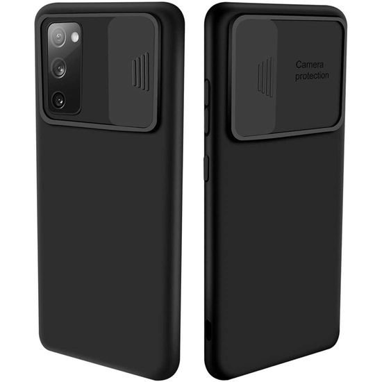 Husă Nexeri cu capac pentru cameră, Samsung Galaxy S20 FE / S20 LITE, neagră