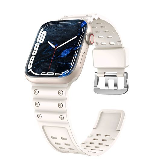 Curea Strap Triple pentru ceasuri Apple Watch SE / 8 / 7 / 6 / 5 / 4 / 3 / 2 / 1 (49/45/44/42mm), bej