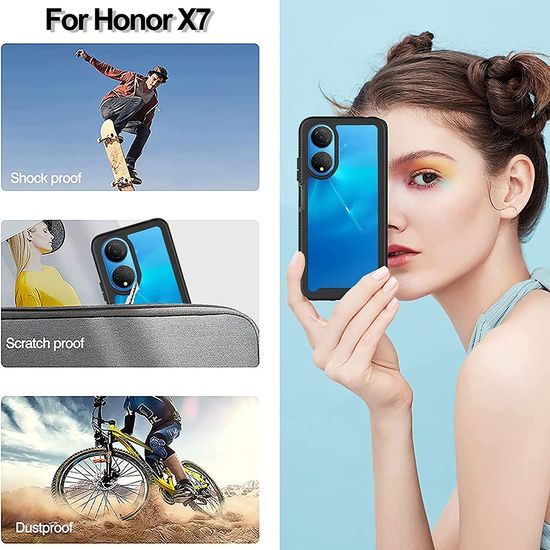 Techsuit Defense360 Pro + Zaščitna folija, Honor X7, črna