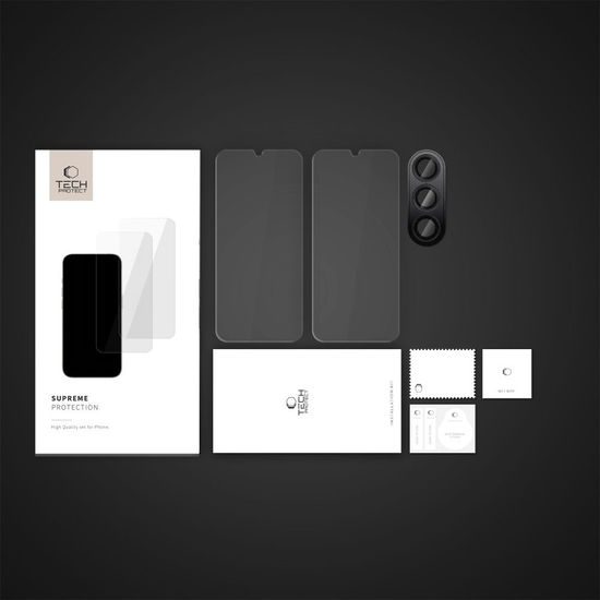 Tech-Protect Supreme set, 2 tvrdené sklá + sklo na šošovku, Samsung Galaxy A16 4G / 5G