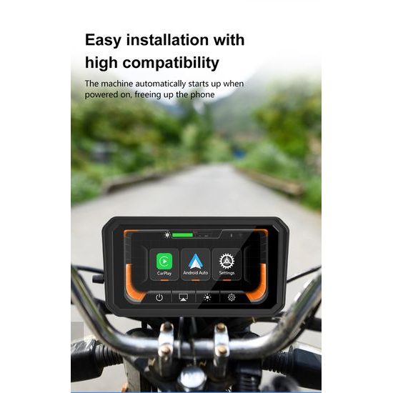 Motociklistički 6" CarPlay zaslon s bežičnim Apple CarPlay i Android Auto