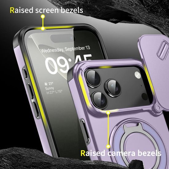 Camslide Stand Hülle, iPhone 17 Pro Max, violett