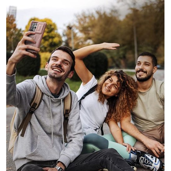 Dexnor 360 Kickstand Camprotector Θήκη Samsung Galaxy S25 Ultra, Ροζ