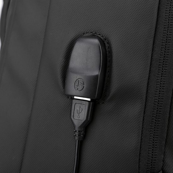 JP Rucksack B22 - Multifunktionaler Tagesrucksack 44x30x14 cm - Schwarz