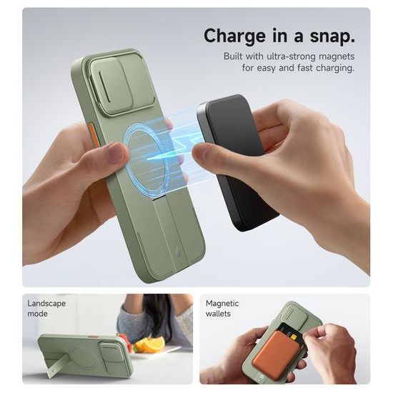 Suritch MagSafe Kickstand Camprotector Θήκη iPhone 12 Pro Max / 13 Pro Max, πράσινη