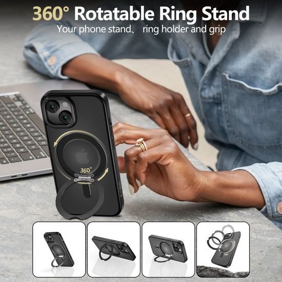 Tech-Protect MagRing MagSafe iPhone 16e, μαύρο ματ