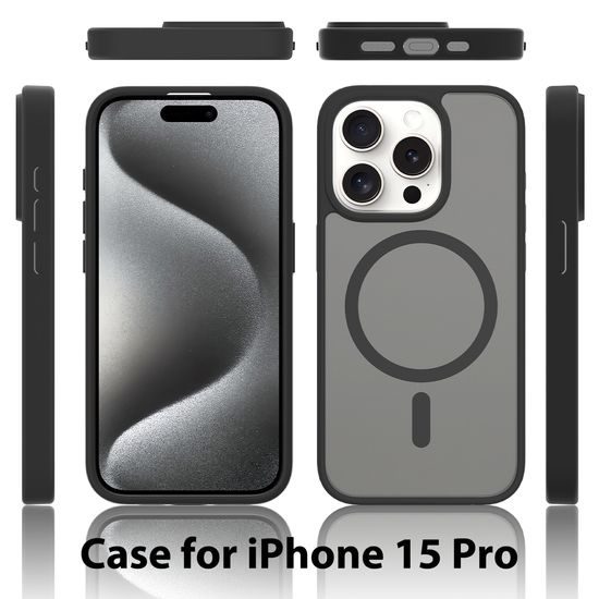 JP MagFit Colour MagSafe obal s N52 magnetom, iPhone 15 Pro, svetlo ružový