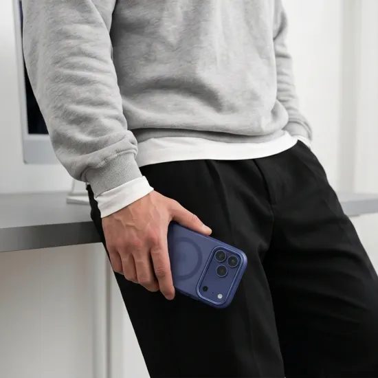 iPhone 17 Pro / 18 Pro dėklas – Tech-Protect MagZero MagSafe – mėlyna