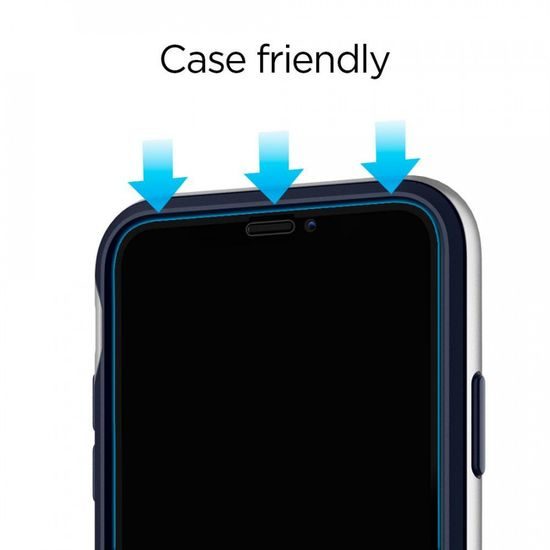 Spigen Full Cover Glass FC Folie de sticlă securizată, 2 bucăți, iPhone 11 Pro, neagră