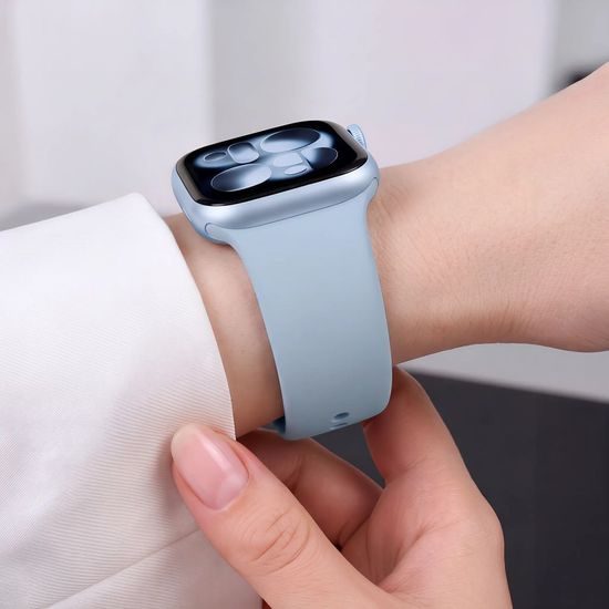 Tech-Protect Silicone rihm Apple Watch 8 / 9 / 10 / 11 / 12 / SE / Ultra (40 / 41 / 42 mm) – teksasinine
