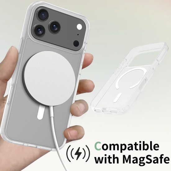 JP MagFit Colour MagSafe θήκη με μαγνήτη N52, iPhone 17 Pro Max, λευκή