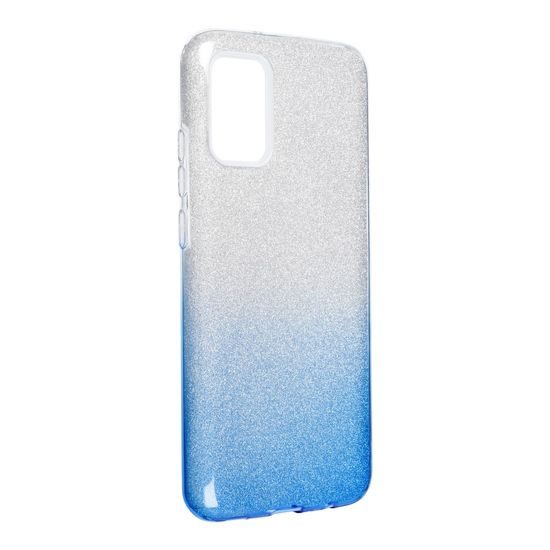 Hülle Forcell Shining, Samsung Galaxy A03S, silber-blau