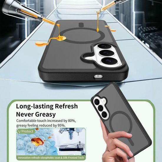 JP MagFit Colour θήκη MagSafe με μαγνήτη N52, Samsung Galaxy S26, μαύρη