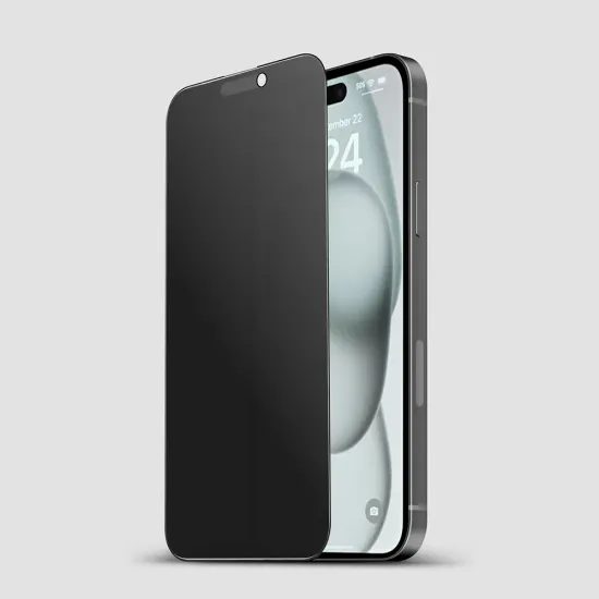 iPhone 18 Pro kaitseklaas – JP Matte Privacy karastatud klaas – must