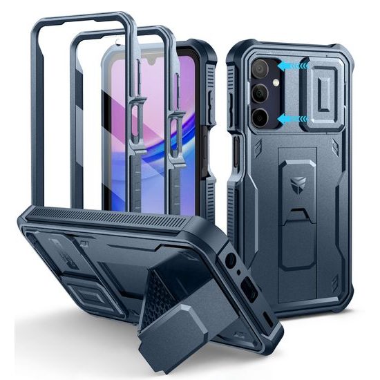 Husă Dexnor 360 Kickstand Camprotector Samsung Galaxy A24, albastru