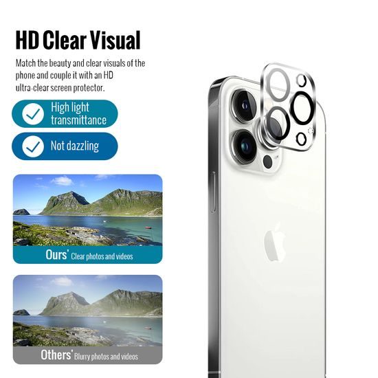 Zestaw JP Combo, 2 szkła hartowane i 2 szkiełka na aparat, iPhone 13 Pro