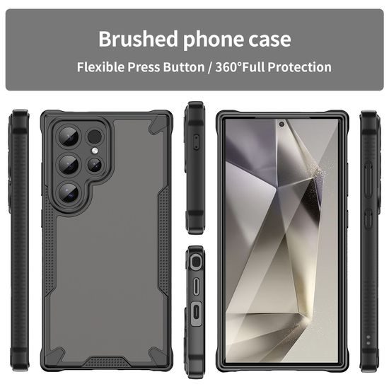 Samsung Galaxy S24 Ultra ümbris – ArmorShield Hybrid Case – must
