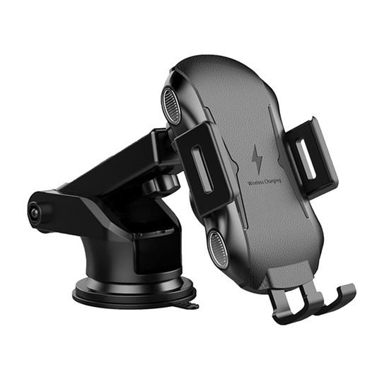 Techsuit Premium Suport auto Premium cu încărcare wireless pentru tabloul de bord, parbriz sau gură de aerisire CAPD032, 10 W, negru