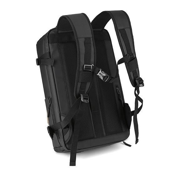 JP Rucksack B08 - 50x30x20 cm - Alltagsrucksack mit verstellbaren Schultergurten - Schwarz