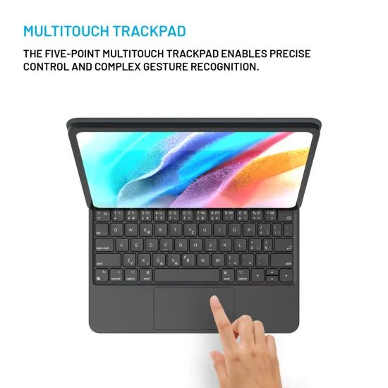 Tok vezeték nélküli billentyűzettel FIXED Typee táblagéphez, Apple iPad Pro 11 M4 2024 / M5 2025, CZ, fekete