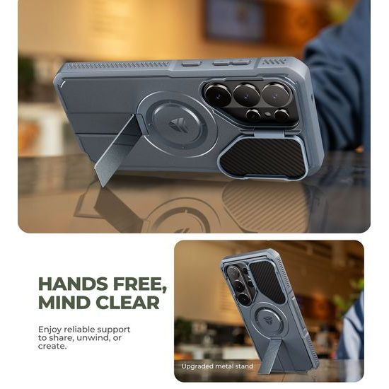 Dexnor MagSafe 360 Kickstand Camprotector obal Samsung Galaxy S26 Ultra, modrý