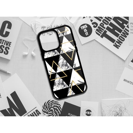Momanio obal, iPhone 15, Marble triangle