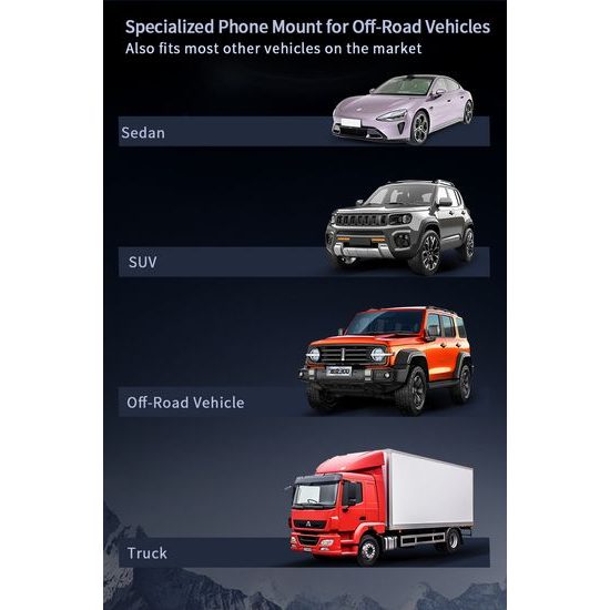 LanParte RBA-T01 Kovinski avto držalo za telefon z vakuumsko pritrditvijo