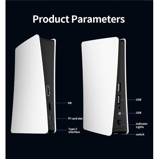 SJGAM Q10 SE Ρετρό Κονσόλα με δύο ασύρματα χειριστήρια, HDMI, Game Stick, 4K