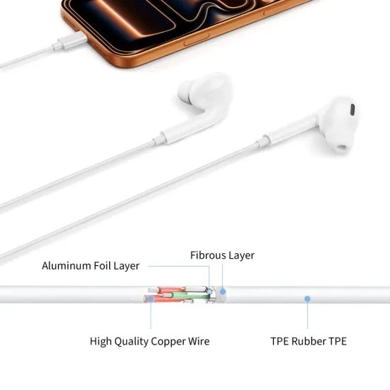 Tech-Protect UltraBoost Core G3 In-Ear Kopfhörer mit Kabel - 3,5mm Klinke Mini Jack - Weiß
