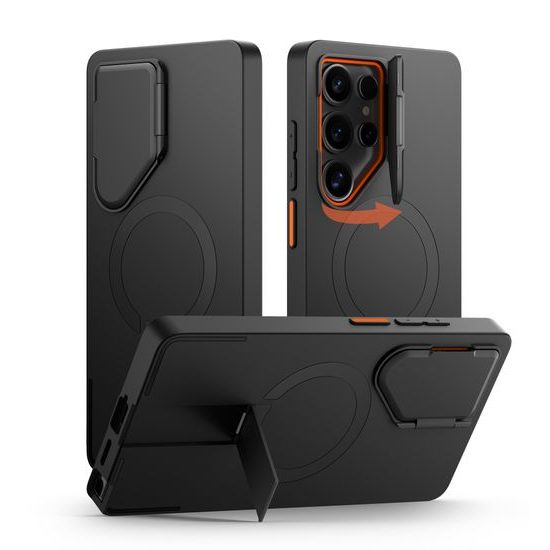 Suritch MagSafe Kickstand Camprotector Θήκη Samsung Galaxy S25 Ultra, Μαύρη