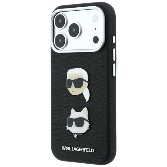 Karl Lagerfeld Saffiano K&C Heads Pins and Logo Crossbody ümbris iPhone 17 Pro Max / 18 Pro Max – must