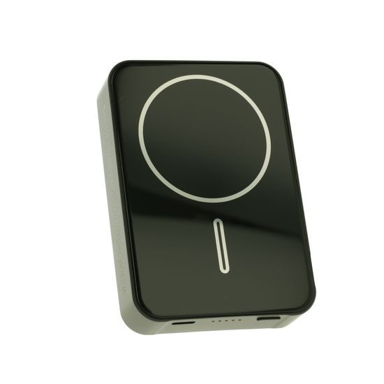 Μεταλλική Ασύρματη Powerbank MagSafe με Βάση, 10000mAh, PD20W, Μαύρο