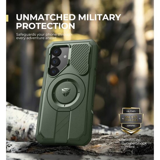 Dexnor MagSafe 360 Ständer Schutzcover Samsung Galaxy S25, grün