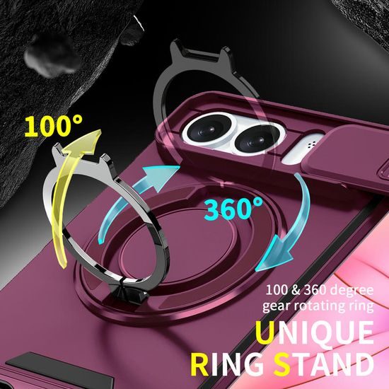 Camslide Stand etui, iPhone Duo, vinsko rdeč