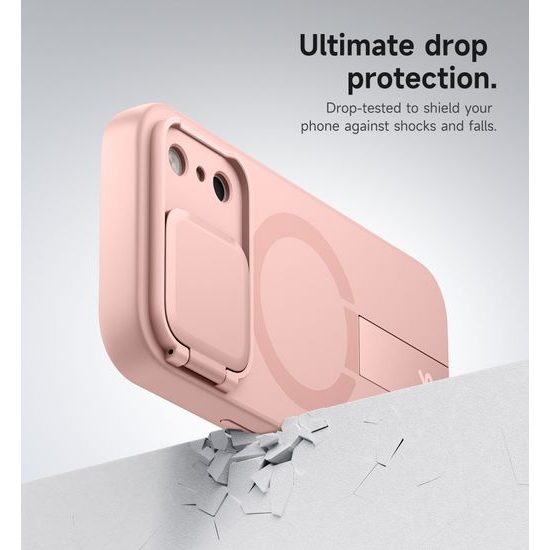 Suritch MagSafe Kickstand Camprotector θήκη iPhone 17 Pro, ροζ
