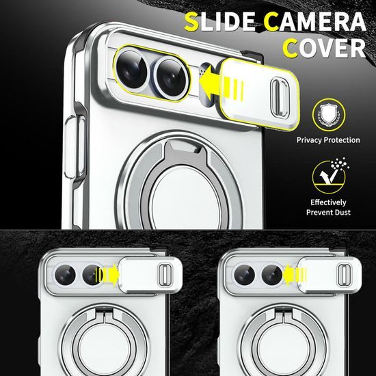 Camslide Stand etui, iPhone Duo, srebrn